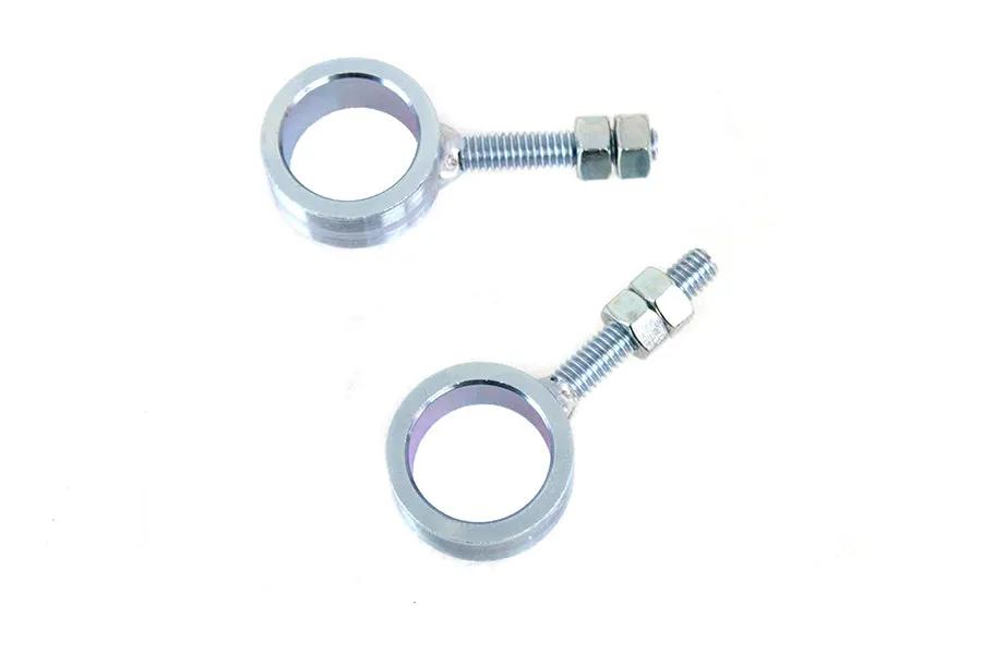 V-Twin Rear Axle Adjuster Set Zinc for Harley Davidson XL Models by V-Twin