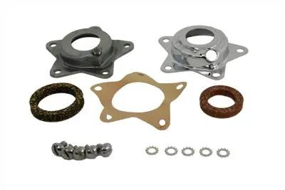 V-Twin Chrome Wheel Hub Bearing Thrust Plate Kit for Harley Davidson EL and FL Models by V-Twin