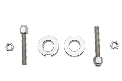 V-Twin Chrome Rear Axle Adjuster Kit for Harley Davidson FXST (1987-1992) by V-Twin
