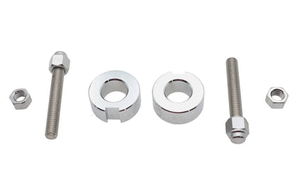 V-Twin Chrome Rear Axle Adjuster Kit for Harley Davidson FXST (1987-1992) by V-Twin