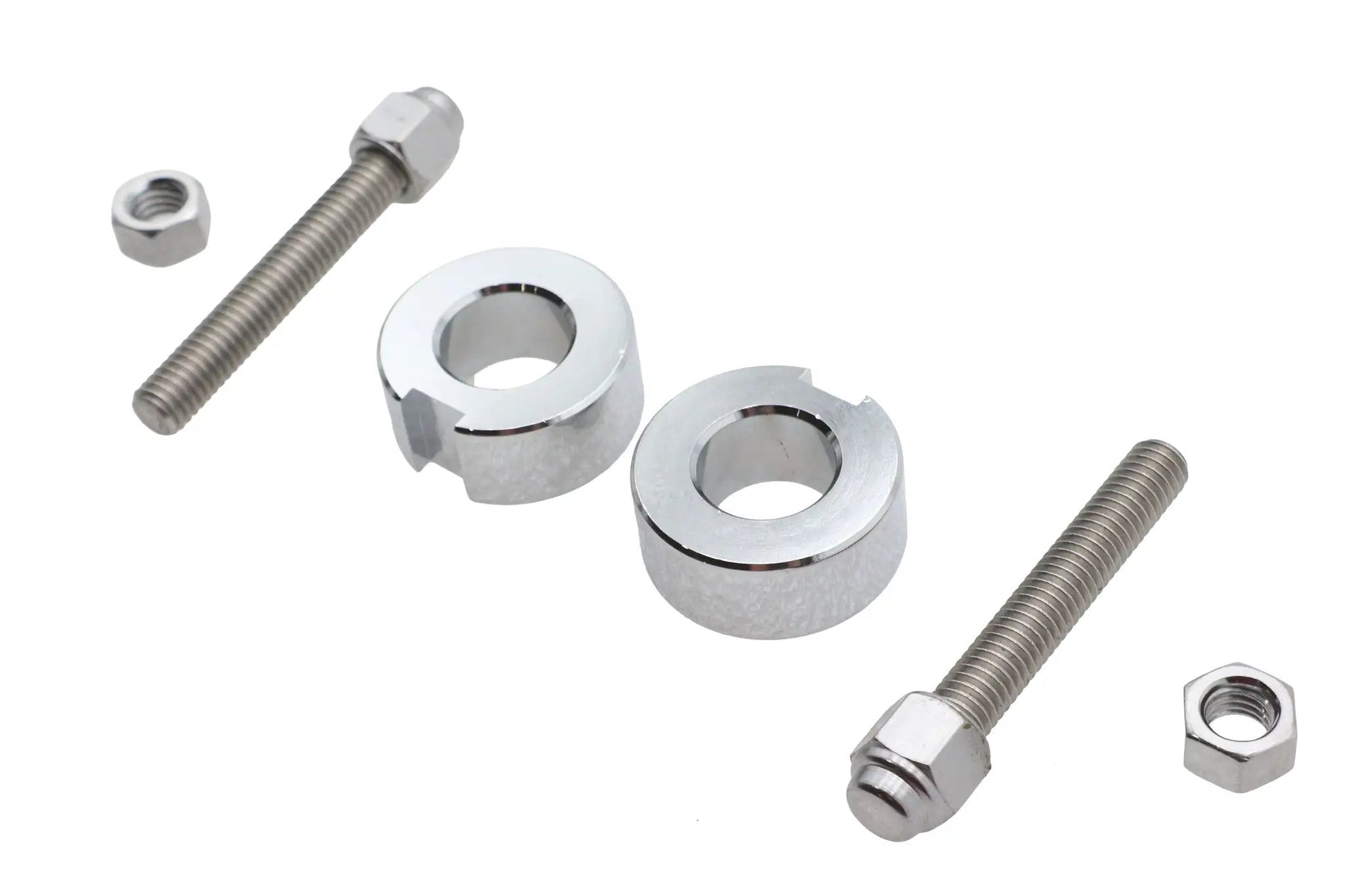 V-Twin Chrome Rear Axle Adjuster Kit for Harley Davidson FXST (1987-1992) by V-Twin