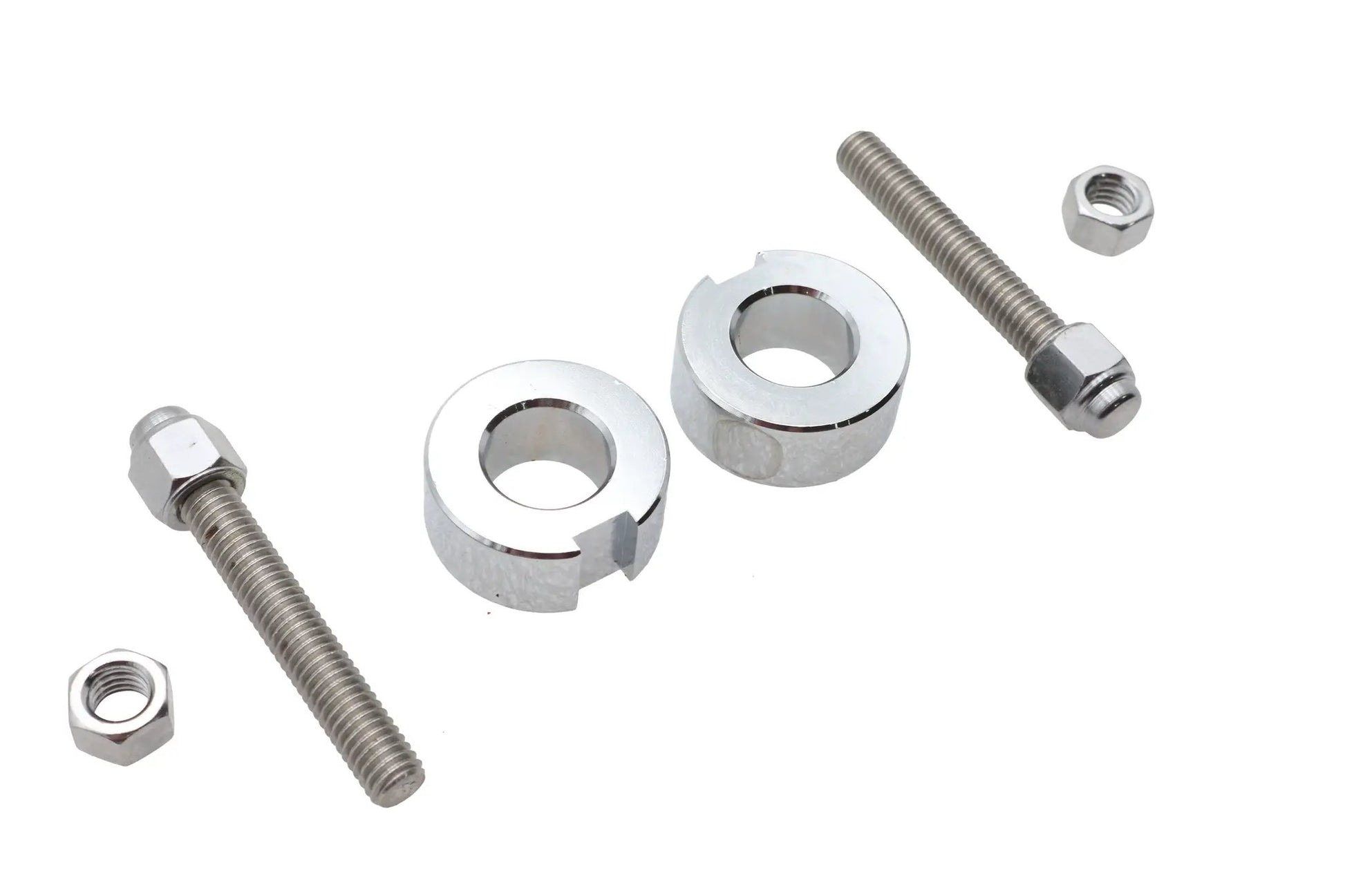 V-Twin Chrome Rear Axle Adjuster Kit for Harley Davidson FXST (1987-1992) by V-Twin