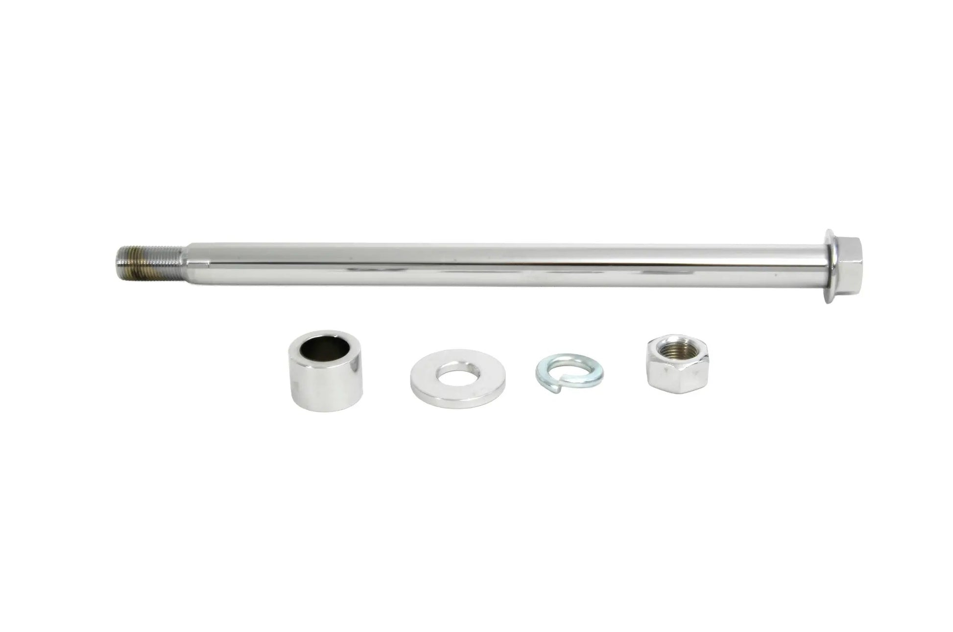 V-Twin Chrome Rear Axle Kit for Harley Davidson FX Models – 18 TPI with Spacer and Nuts by V-Twin