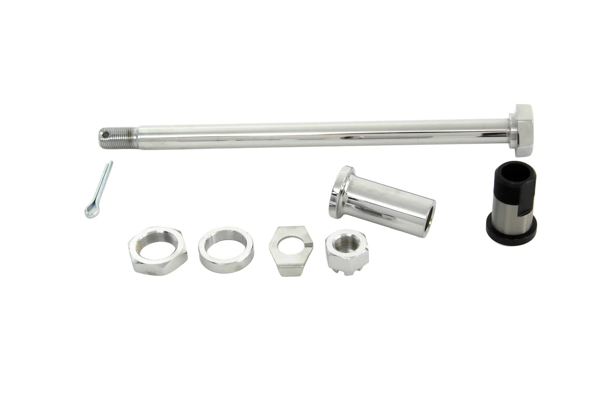 V-Twin Chrome Rear Axle Kit for Harley Davidson FL and FX Models (Part No. 63014C) by V-Twin