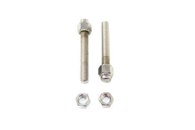 V-Twin Chrome Rear Axle Adjuster Screw Cap for Harley Davidson FXST and FLST Models
