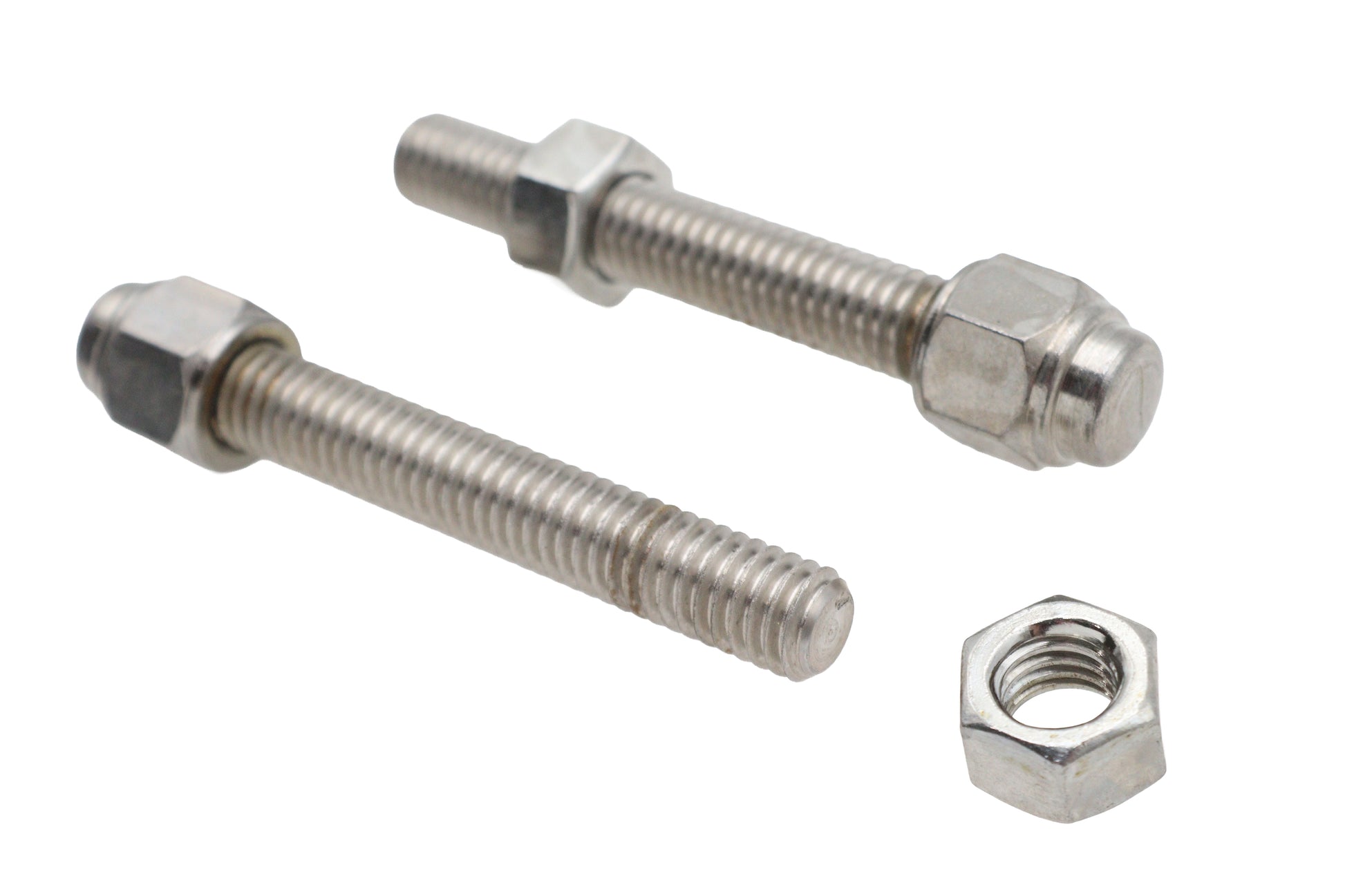 V-Twin Chrome Rear Axle Adjuster Screw Cap for Harley Davidson FXST and FLST Models