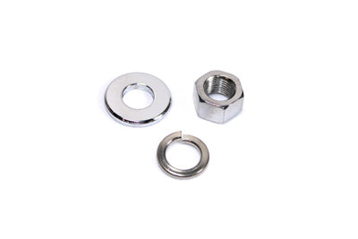 V-Twin Chrome Front Axle Nut and Washer Kit for Harley Davidson FL (1973-1982)