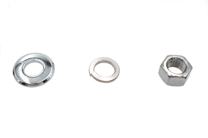 V-Twin Chrome Front Axle Nut and Washer Kit for Harley Davidson FL (1973-1982)