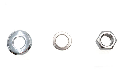V-Twin Chrome Front Axle Nut and Washer Kit for Harley Davidson FL (1973-1982)