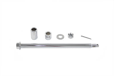 V-Twin Chrome Rear Axle Kit with Threaded End for Harley Davidson FLST