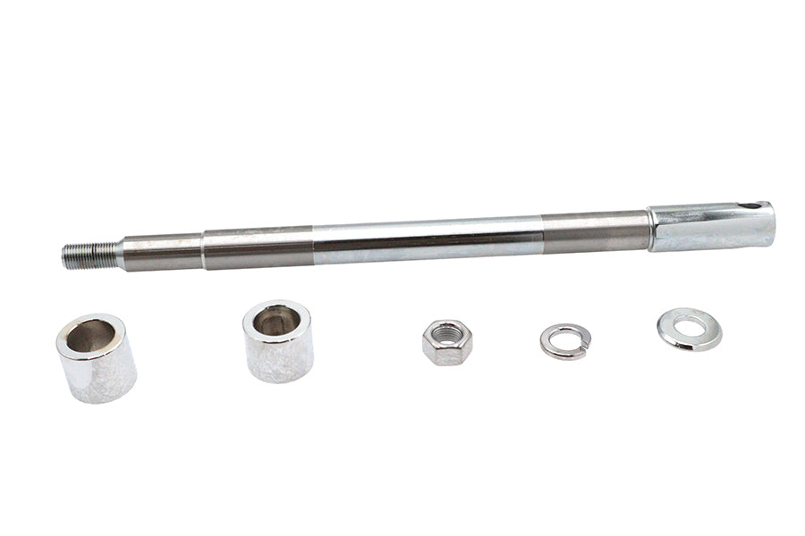 V-Twin Chrome Front Axle Kit for Harley Davidson FXST (12-15/16 inch Length)