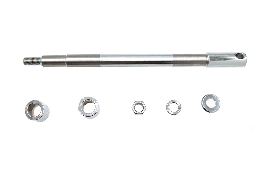 V-Twin Chrome Front Axle Kit for Harley Davidson FXST (12-15/16 inch Length)