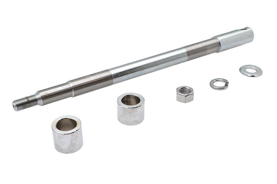 V-Twin Chrome Front Axle Kit for Harley Davidson FXST (12-15/16 inch Length)