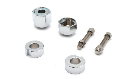V-Twin Chrome Rear Axle Adjuster and Nut Kit for Harley Davidson FXST and FLST Models by V-Twin