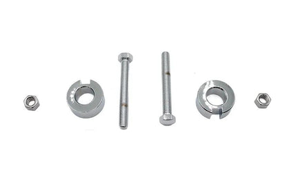 V-Twin Chrome Rear Axle Adjuster Kit for Harley Davidson FXST and FLST (Part #44-0641) by V-Twin