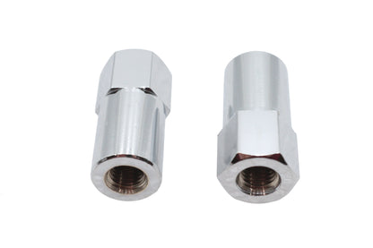 V-Twin Chrome Billet Nut Set Fine Thread for Side Mount Tail Lamp Brackets (5/16 x 24)