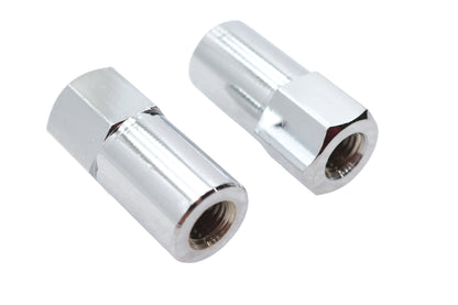 V-Twin Chrome Billet Nut Set Fine Thread for Side Mount Tail Lamp Brackets (5/16 x 24)
