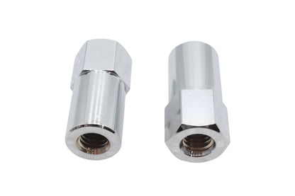 V-Twin Chrome Billet Nut Set Coarse Thread for Side Mount Tail Lamp Brackets