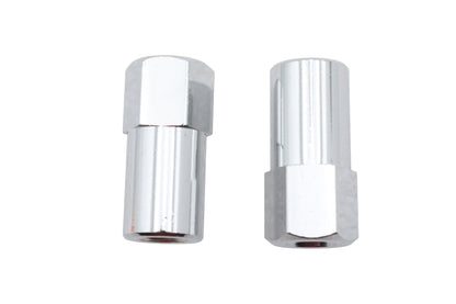 V-Twin Chrome Billet Nut Set Coarse Thread for Side Mount Tail Lamp Brackets