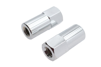 V-Twin Chrome Billet Nut Set Coarse Thread for Side Mount Tail Lamp Brackets