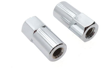 V-Twin Chrome Billet Nut Set Coarse Thread for Side Mount Tail Lamp Brackets