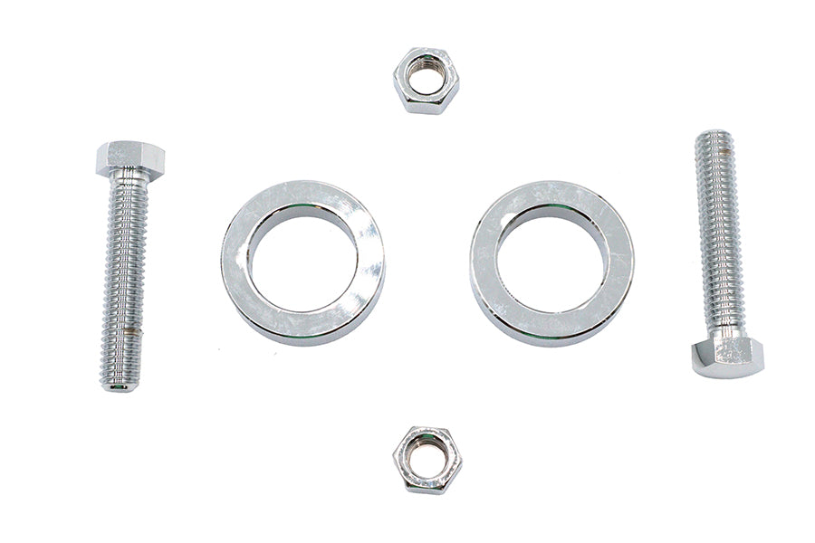 V-Twin Chrome Rear Axle Adjuster Kit for Harley Davidson FXST Models