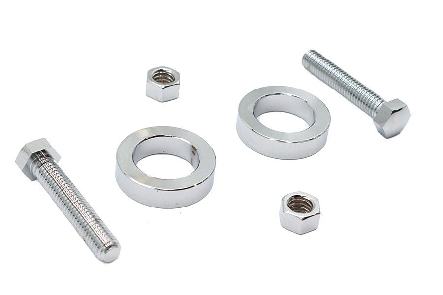 V-Twin Chrome Rear Axle Adjuster Kit for Harley Davidson FXST Models