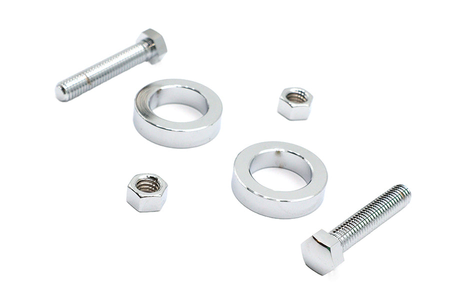 V-Twin Chrome Rear Axle Adjuster Kit for Harley Davidson FXST Models
