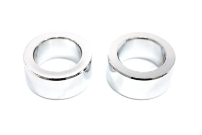 V-Twin Chrome Axle Spacer Set for Front or Rear Wheels - 3/4 inch Inner Diameter
