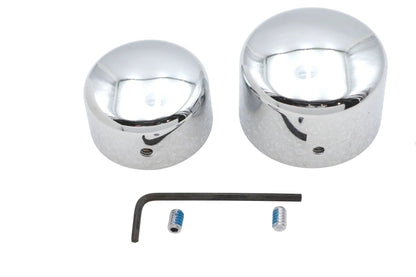 V-Twin Chrome Rear Axle Nut Cover Set for Harley Davidson FXST (2008-2017) - Part W16-0332 by V-Twin
