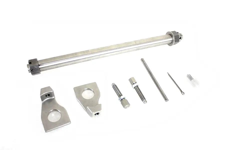 V-Twin 25mm Rear Axle Adjuster Kit Stainless Steel for Harley Davidson FLT Models by V-Twin