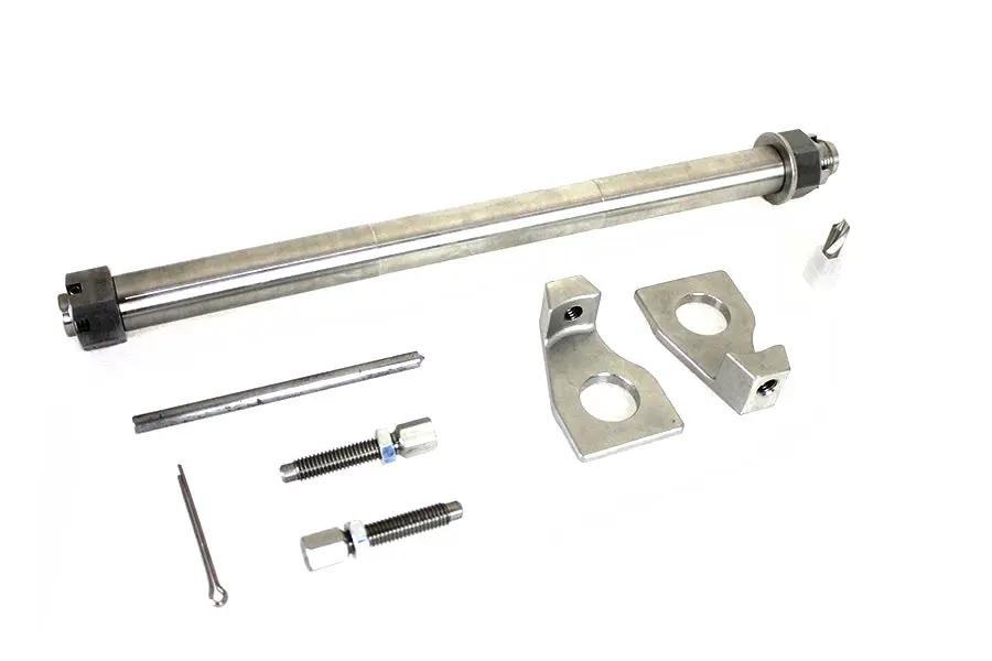 V-Twin 25mm Rear Axle Adjuster Kit Stainless Steel for Harley Davidson FLT Models by V-Twin