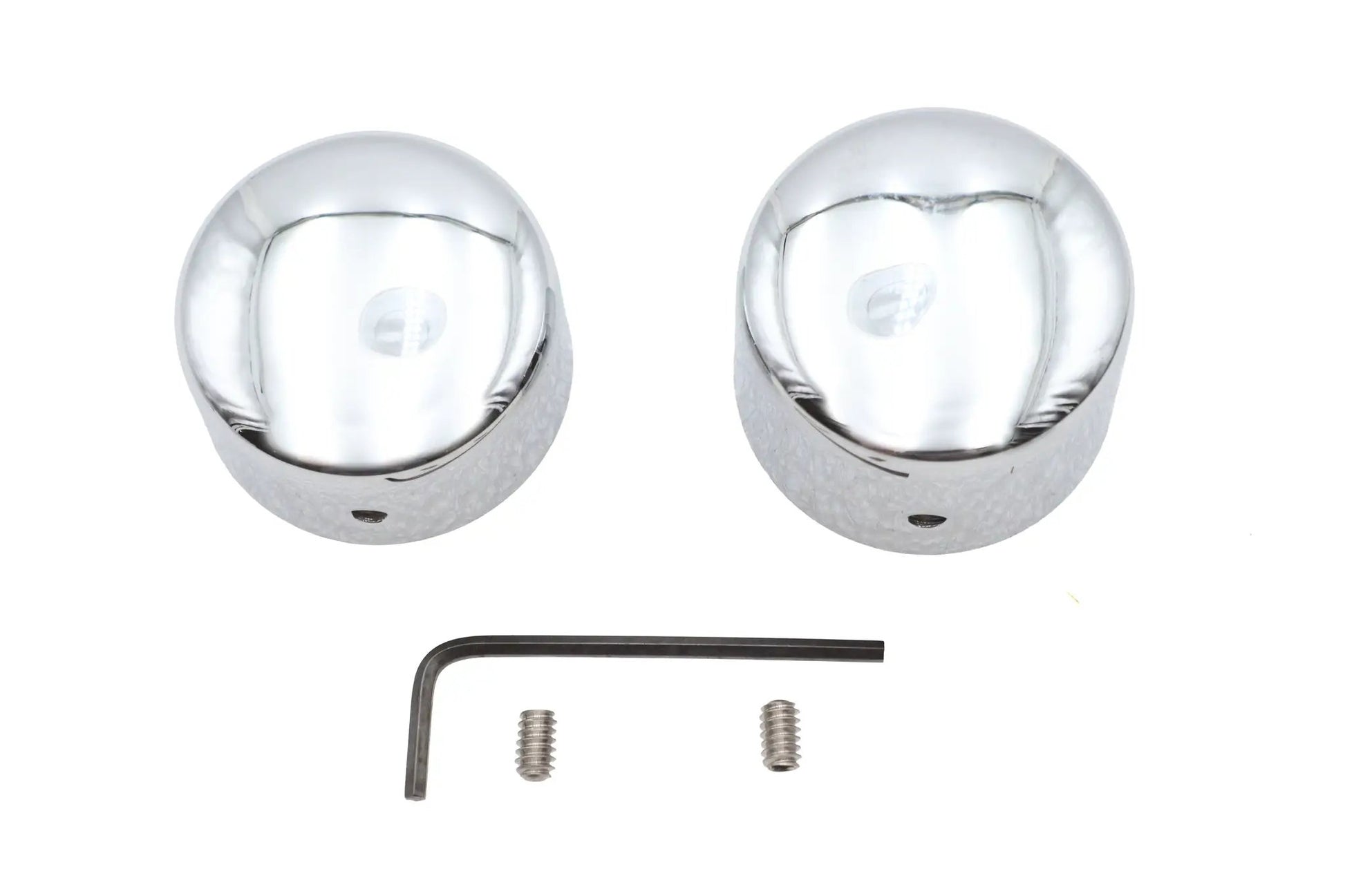 V-Twin Chrome Rear Axle Nut Cap Set for Harley Davidson FXD (Part #76706) by V-Twin