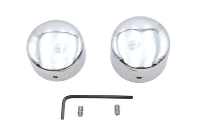 V-Twin Chrome Rear Axle Nut Cap Set for Harley Davidson FXD (Part #76706) by V-Twin