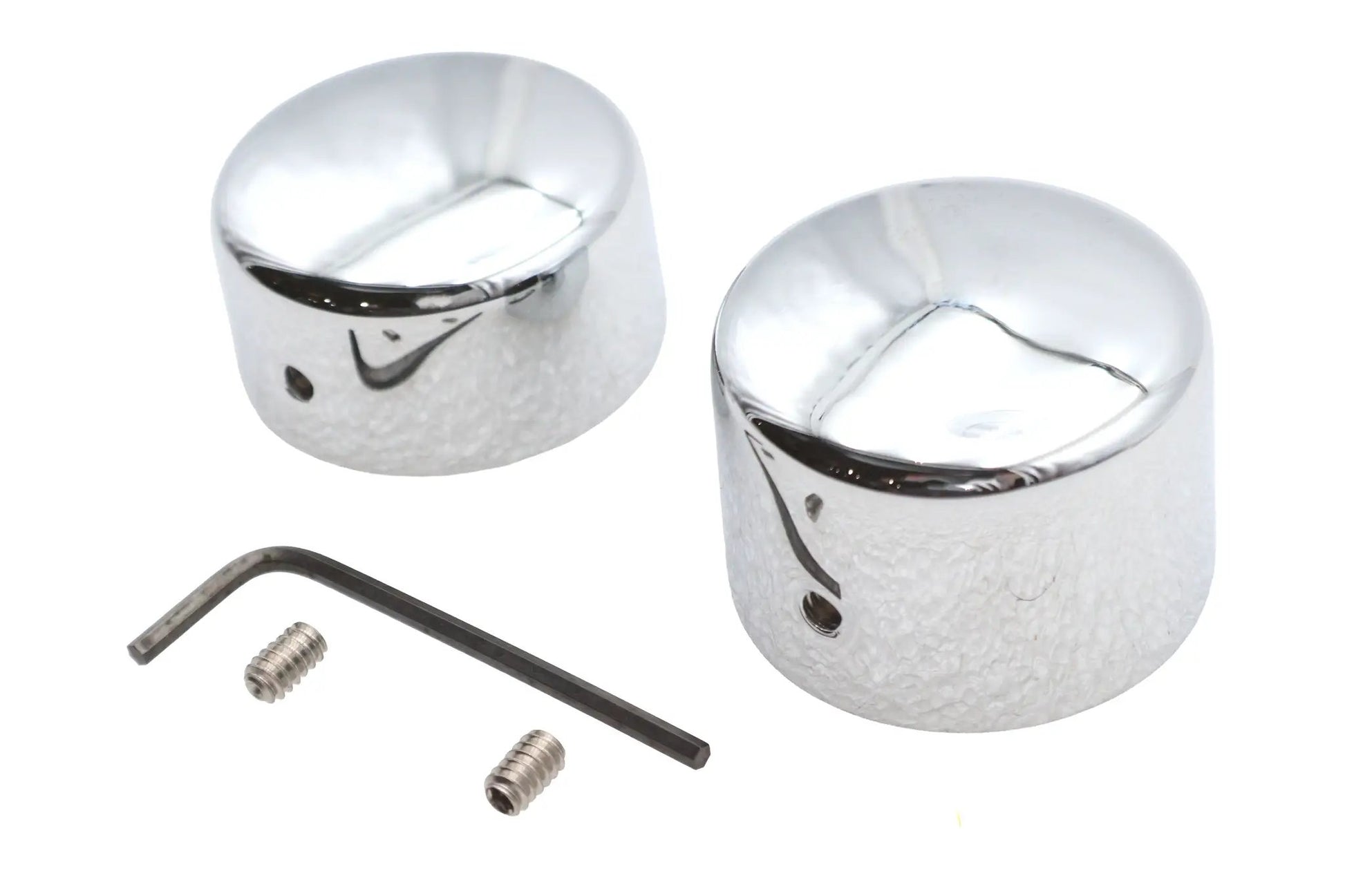 V-Twin Chrome Rear Axle Nut Cap Set for Harley Davidson FXD (Part #76706) by V-Twin