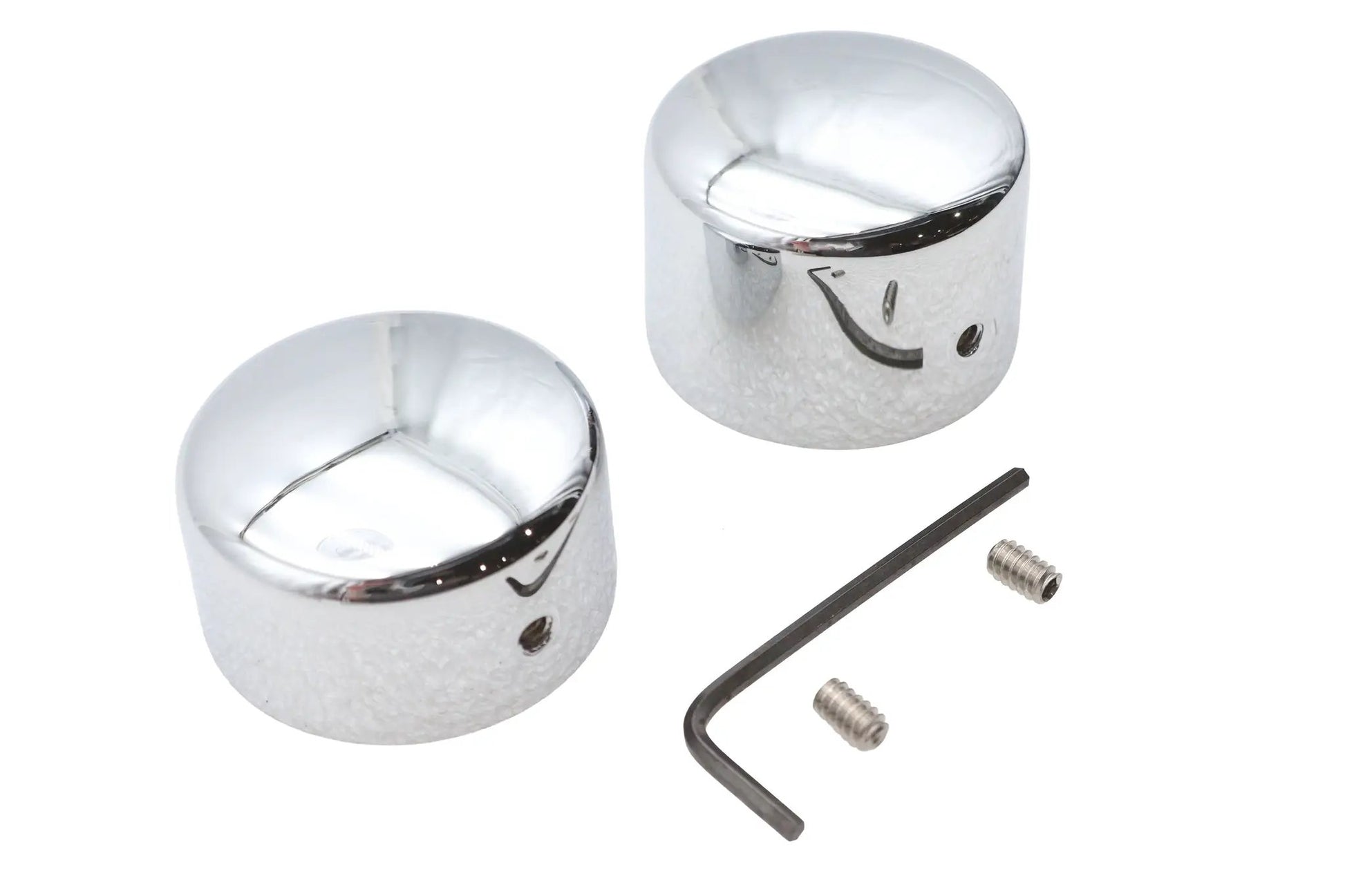 V-Twin Chrome Rear Axle Nut Cap Set for Harley Davidson FXD (Part #76706) by V-Twin