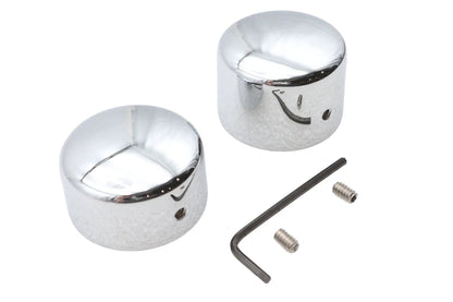 V-Twin Chrome Rear Axle Nut Cap Set for Harley Davidson FXD (Part #76706) by V-Twin