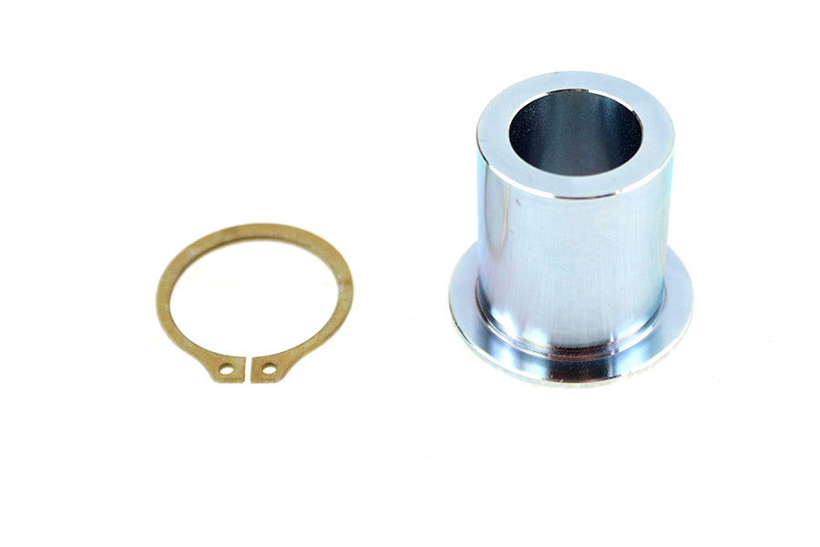 V-Twin Front Hub Cap Adapter Spacer for Harley Davidson FXSTS - Left Side Zinc Finish with Retaining Ring