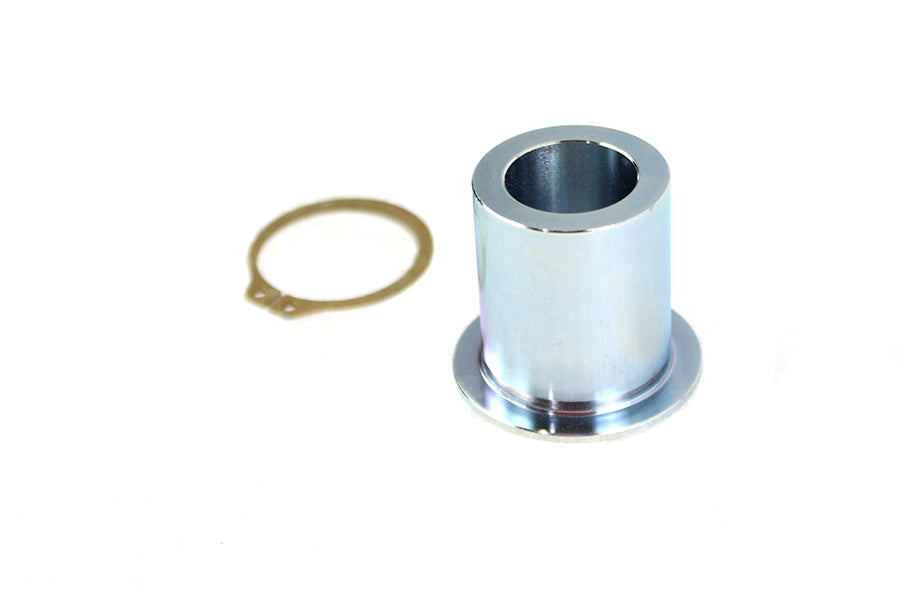 V-Twin Front Hub Cap Adapter Spacer for Harley Davidson FXSTS - Left Side Zinc Finish with Retaining Ring