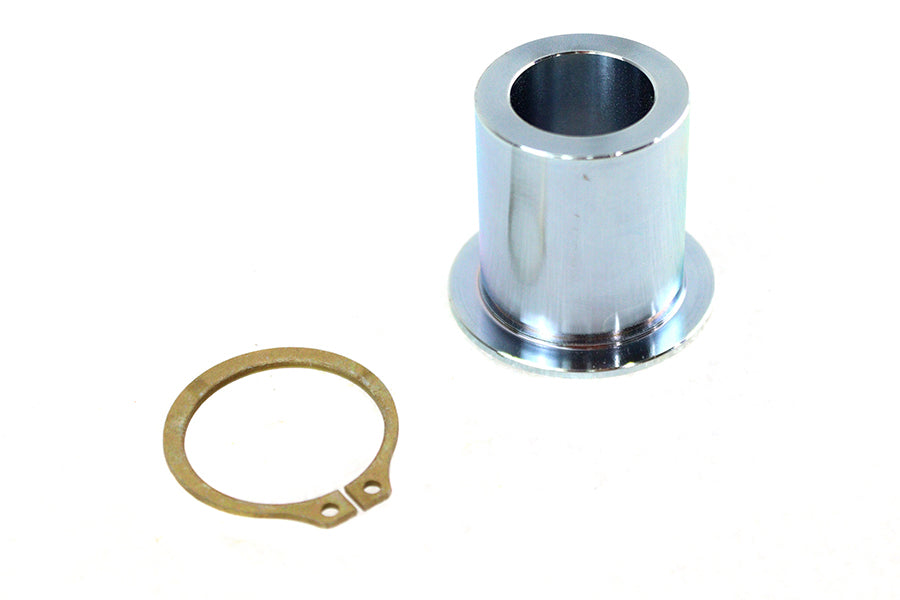 V-Twin Front Hub Cap Adapter Spacer for Harley Davidson FXSTS - Left Side Zinc Finish with Retaining Ring