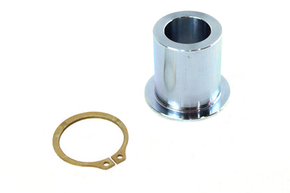 V-Twin Front Hub Cap Adapter Spacer for Harley Davidson FXSTS - Left Side Zinc Finish with Retaining Ring