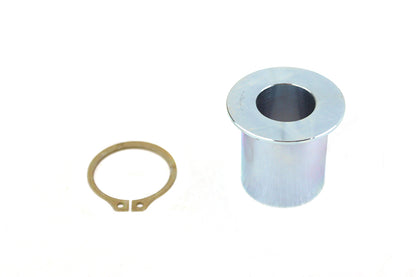V-Twin Front Hub Cap Adapter Spacer for Harley Davidson FXSTS - Left Side Zinc Finish with Retaining Ring