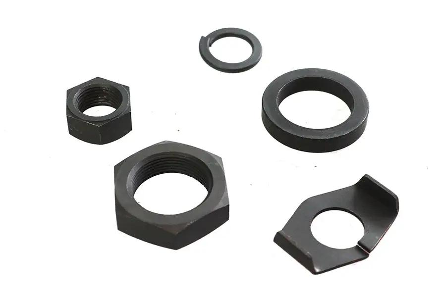 V-Twin Parkerized Rear Axle Nut and Lock Kit for Harley Davidson VL and EL Models by V-Twin