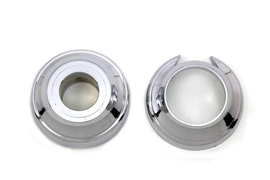 V-Twin Chrome Front Axle Spacer Set for Harley Davidson FLT with ABS Rear Brakes - Part #78302 by V-Twin