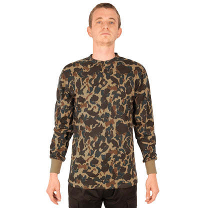 Rothco Long Sleeve Henley T-Shirt in Fred Bear Camo – Size XL