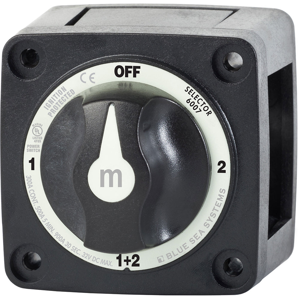 Blue Sea Systems 6007200 Mini Battery Switch Selector - 4 Position, Black