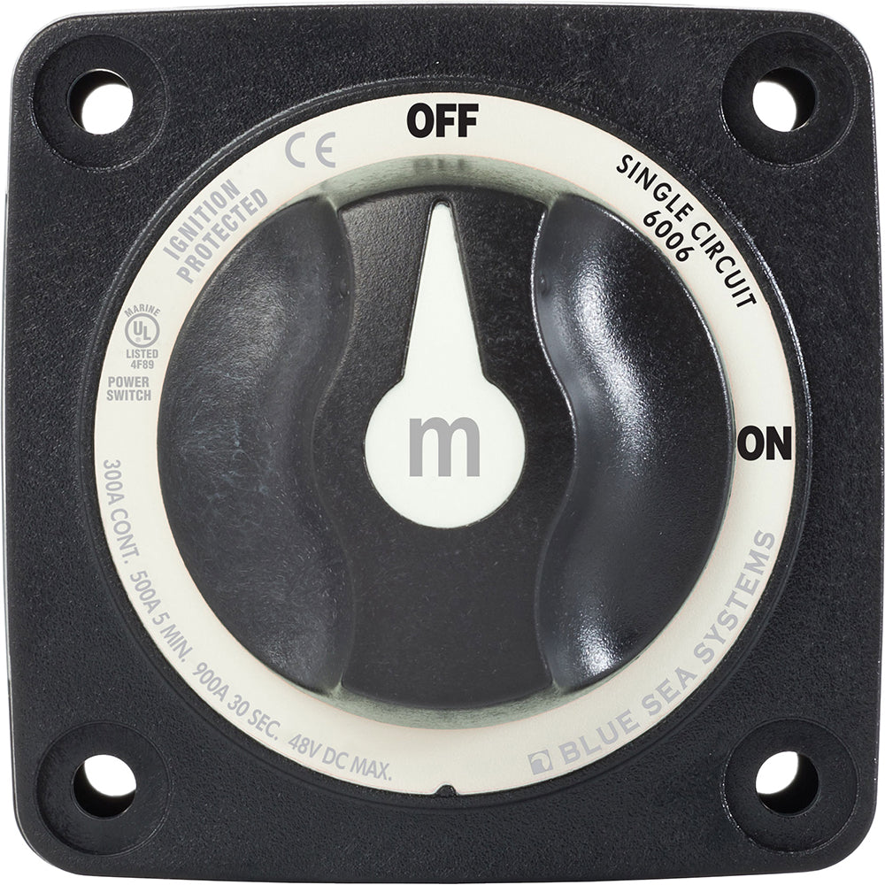 Blue Sea Systems 6006200 Mini Battery Switch ON/OFF - Black for Marine and RV Applications