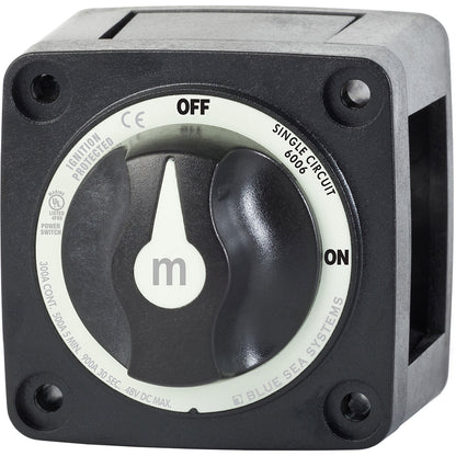 Blue Sea Systems 6006200 Mini Battery Switch ON/OFF - Black for Marine and RV Applications