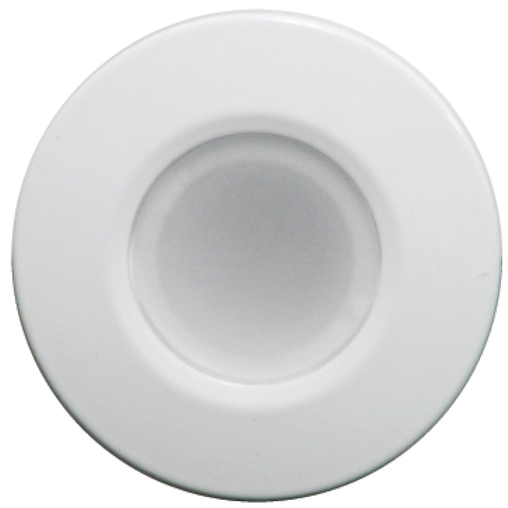 Lumitec Orbit Flush Mount Down Light with 2-Color Dimming and White Finish