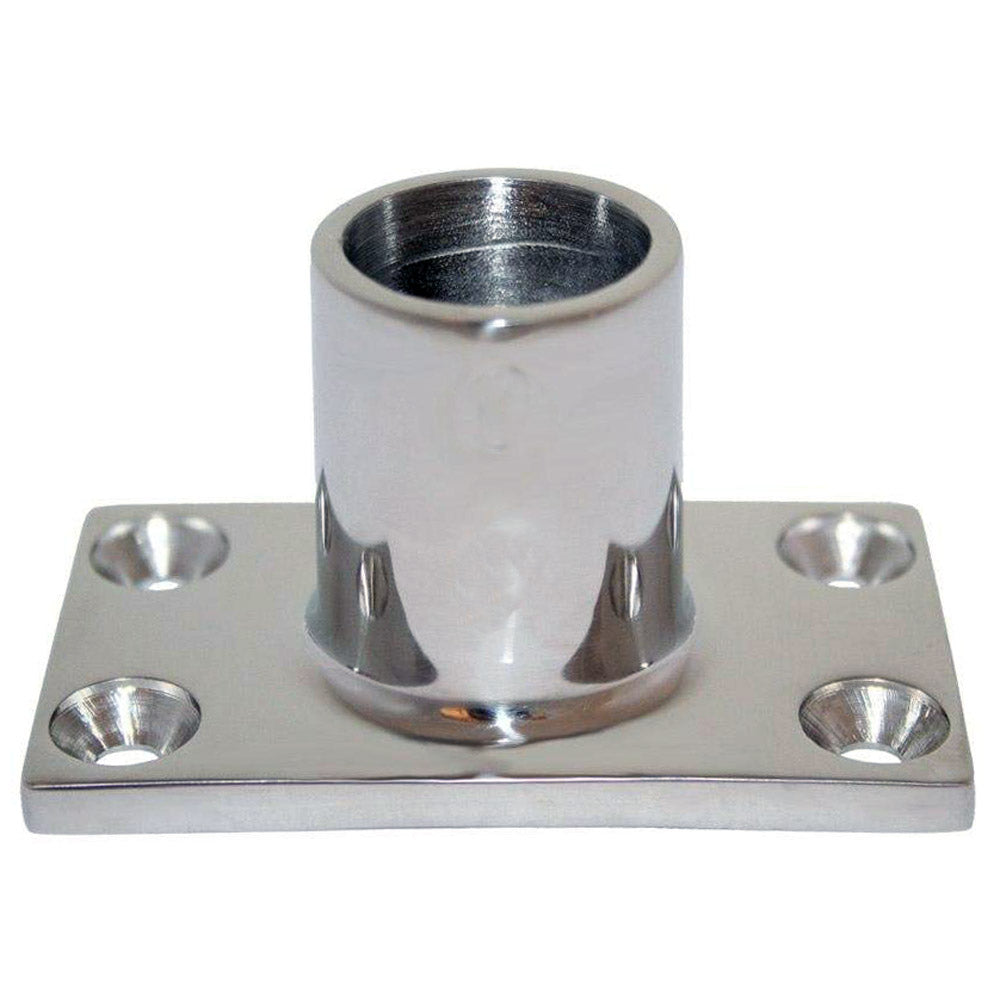 Whitecap 6141C 1-Inch OD Rectangular Base Stainless Steel Rail Fitting